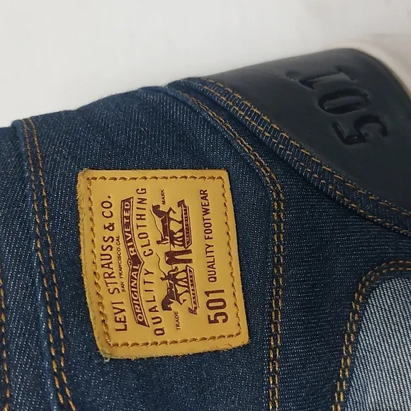 LEVI'S Men 8.5M Mason High-Top Fashion Denim Sneakers Size 8.5