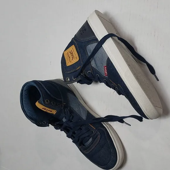 LEVI'S Men 8.5M Mason High-Top Fashion Denim Sneakers Size 8.5