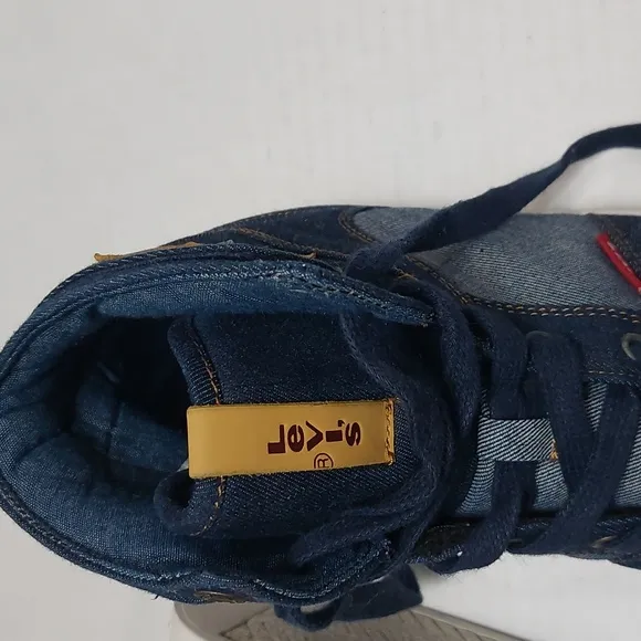 LEVI'S Men 8.5M Mason High-Top Fashion Denim Sneakers Size 8.5