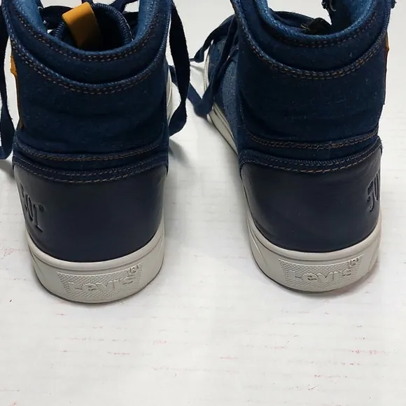 LEVI'S Men 8.5M Mason High-Top Fashion Denim Sneakers Size 8.5