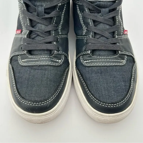 Levis Mens 501 Mason HI CHM Sneakers High Top in Denim Blue sz 8 Casual Fashion