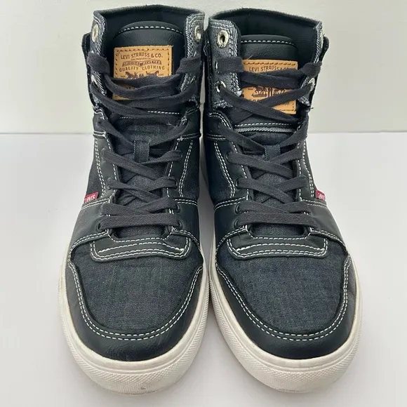 Levis Mens 501 Mason HI CHM Sneakers High Top in Denim Blue sz 8 Casual Fashion