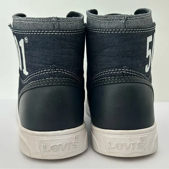 Levis Mens 501 Mason HI CHM Sneakers High Top in Denim Blue sz 8 Casual Fashion