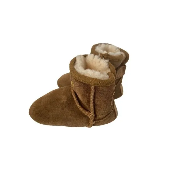 Life Uggs Jeremy Scott embroidery gold metallic suede baby boots  6/12 mo