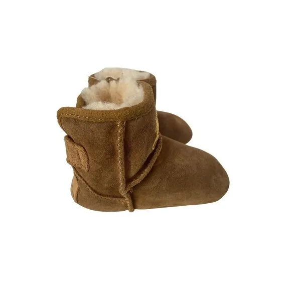 Life Uggs Jeremy Scott embroidery gold metallic suede baby boots  6/12 mo
