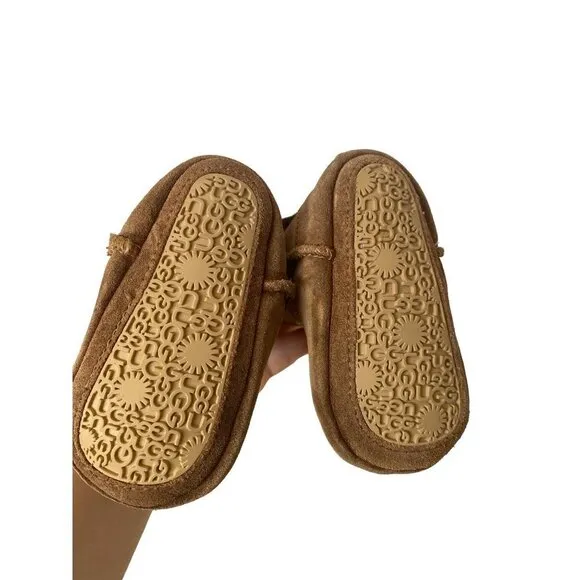 Life Uggs Jeremy Scott embroidery gold metallic suede baby boots  6/12 mo
