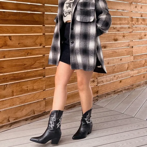 lightning bolt cowboy booties