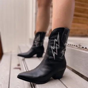 lightning bolt cowboy booties