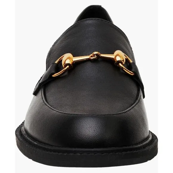 Lisa Vicky Zany-V Loafers Black Sheep Nappa Leather Women Size 8 M