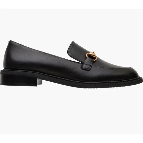 Lisa Vicky Zany-V Loafers Black Sheep Nappa Leather Women Size 8 M