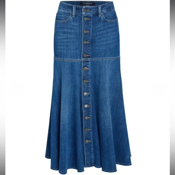 Liverpool Los Angeles High Rise A-Line Skirt Size 8/29