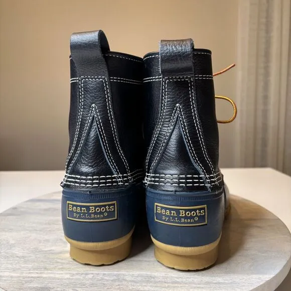 LL Bean Boots Women's Leather‎ Raven Blue Classic Bean Boots Made in USA Size 11