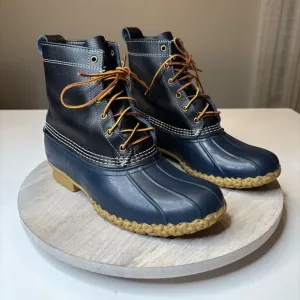 LL Bean Boots Women's Leather‎ Raven Blue Classic Bean Boots Made in USA Size 11