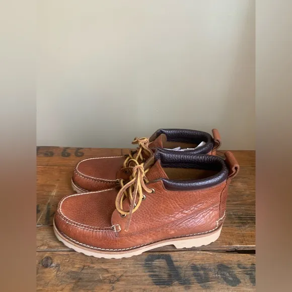 L.L. Bean signature Chukka Boots brown leather classic old money
