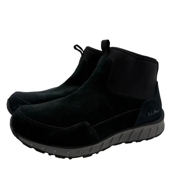 LL Bean Snow Sneaker 5 Mens 11 Wide Slip On Ankle Hiking Shoes Suede Boots New!