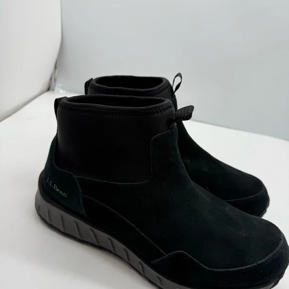 LL Bean Snow Sneaker 5 Mens 11 Wide Slip On Ankle Hiking Shoes Suede Boots New!
