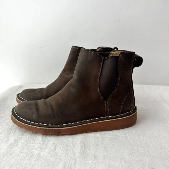 L.L. Bean Stonington leather Chelsea‎ Boots Ankle Brown Casual Comfort Size 6 M