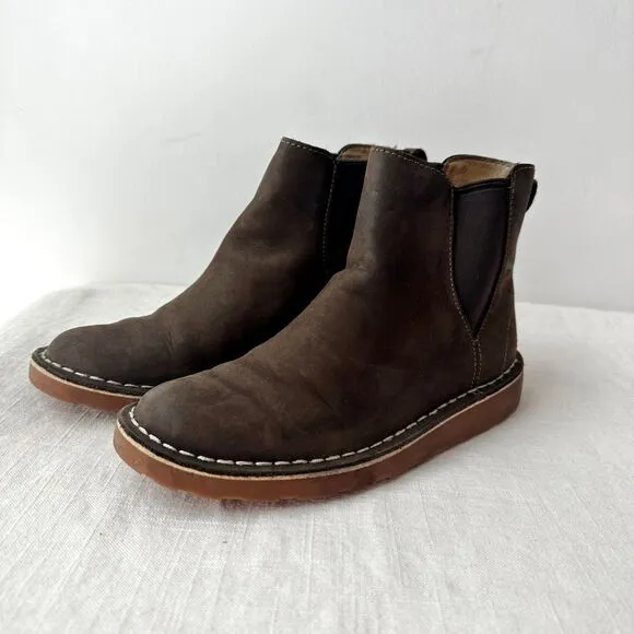 L.L. Bean Stonington leather Chelsea‎ Boots Ankle Brown Casual Comfort Size 6 M