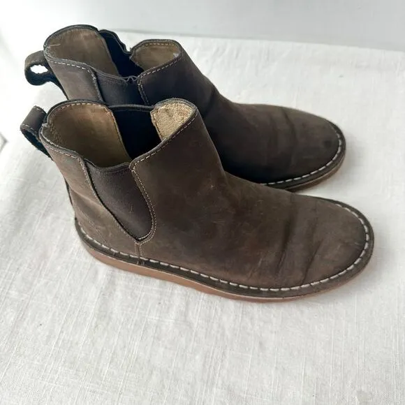 L.L. Bean Stonington leather Chelsea‎ Boots Ankle Brown Casual Comfort Size 6 M