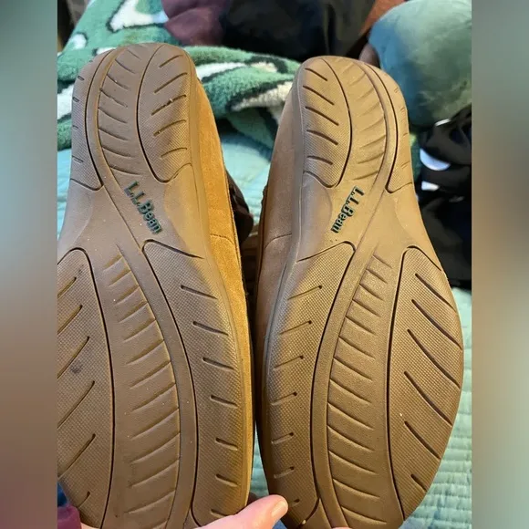 L.L. Bean Suede Leather Tan Tassel Thick Sheepskin Lined Boots Size 9 Medium