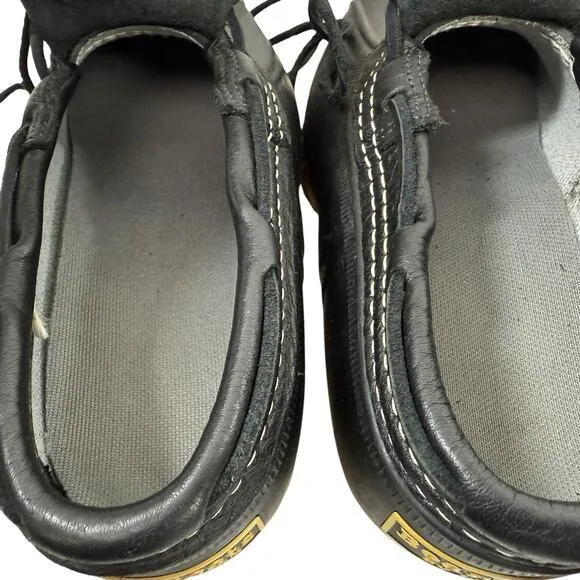L.L.Bean Rubber Duck‎ Bean Short Boots Black Leather Slip On Womens Size 7 USA