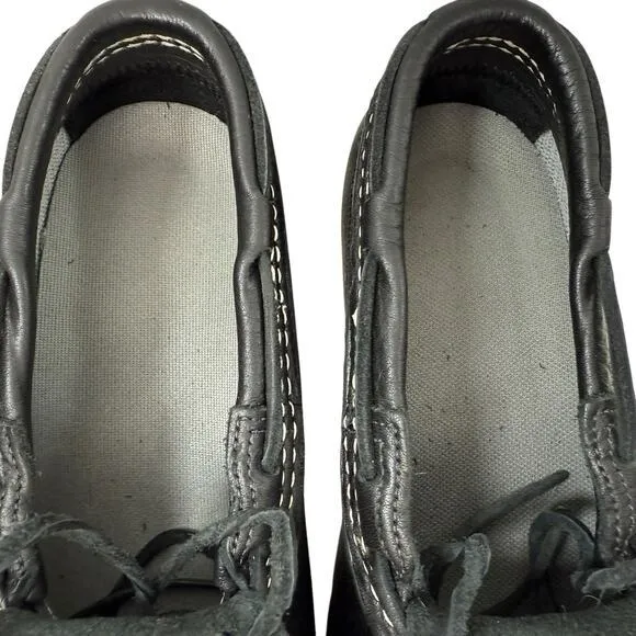 L.L.Bean Rubber Duck‎ Bean Short Boots Black Leather Slip On Womens Size 7 USA