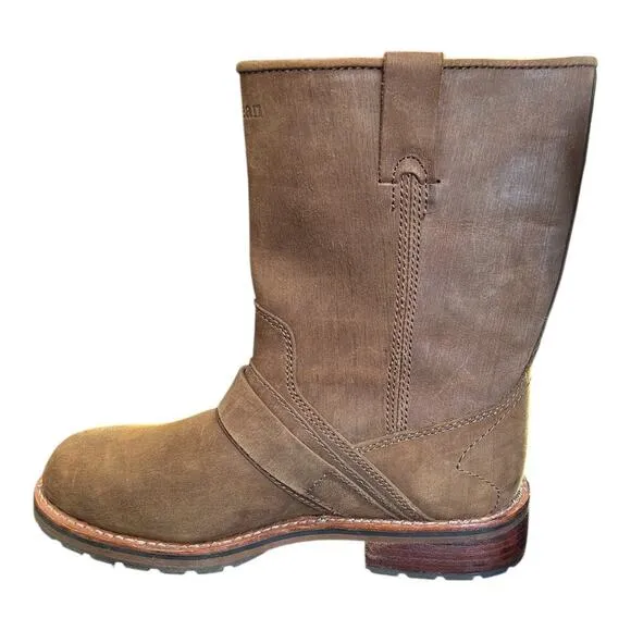 L.L.Bean Wellington Mid Calf Buckle Leather Boots Size 8.5 Medium Men's