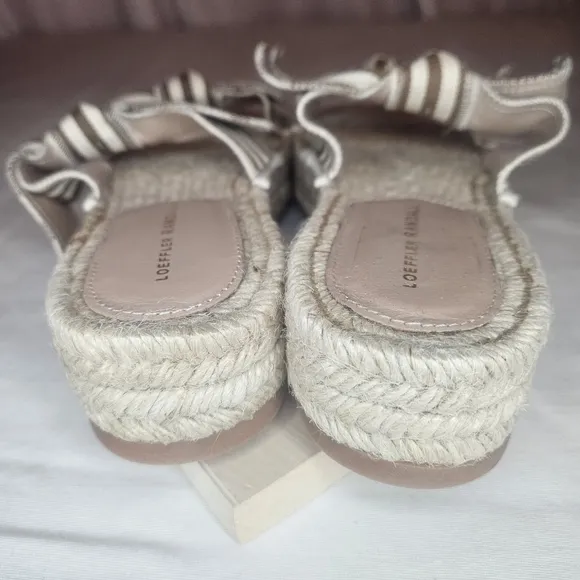 Loeffler Randall Daisy Open-Toe Leather Espadrille Platform Slide Sandal 11M