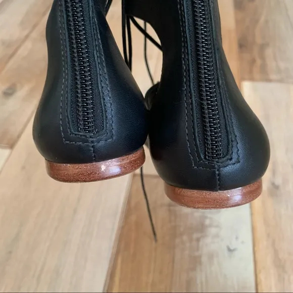 Loeffler Randall Dani Black Lace Up Flat Sandals