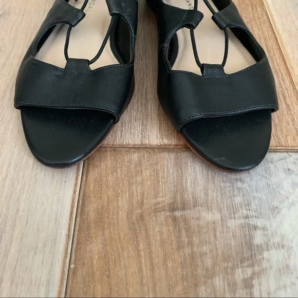 Loeffler Randall Dani Black Lace Up Flat Sandals