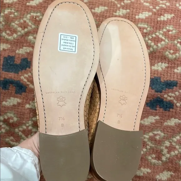 Loeffler Randall Keaton Tan Woven Loafers
