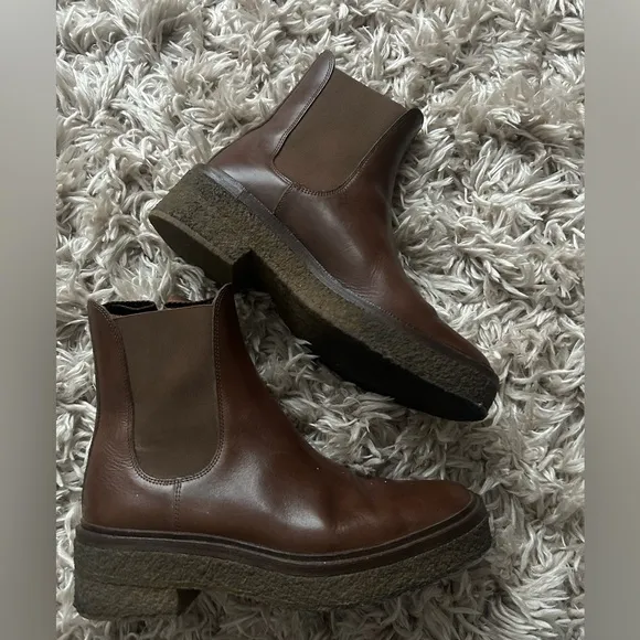 Loeffler Randall Raquel Boots in espresso brown 9 Chelsea pull on