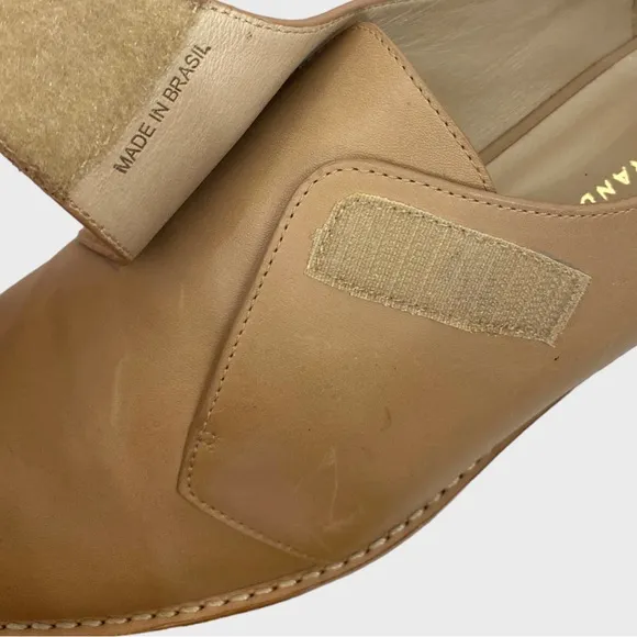 Loeffler Randall Tan Leather Pointed Toe Grace Loafers Size 10
