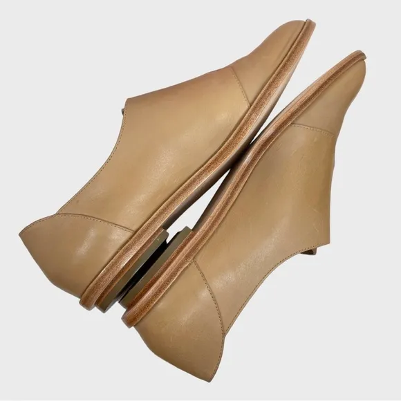 Loeffler Randall Tan Leather Pointed Toe Grace Loafers Size 10