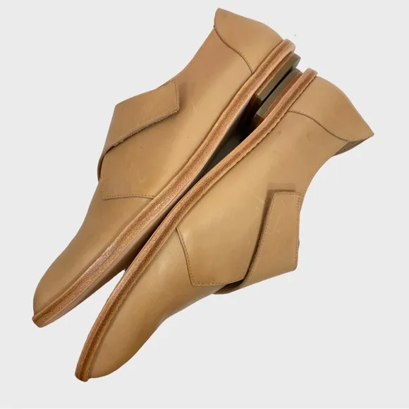 Loeffler Randall Tan Leather Pointed Toe Grace Loafers Size 10