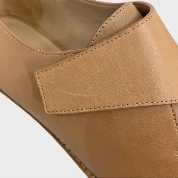 Loeffler Randall Tan Leather Pointed Toe Grace Loafers Size 10