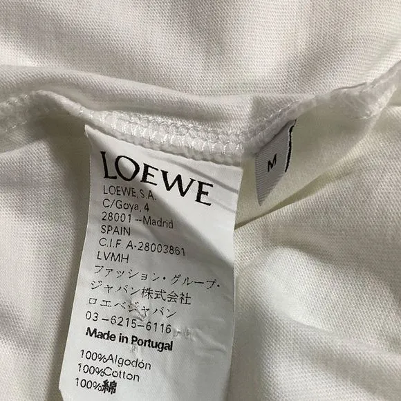Loewe Fire of Youth T-Shirt in White Cotton