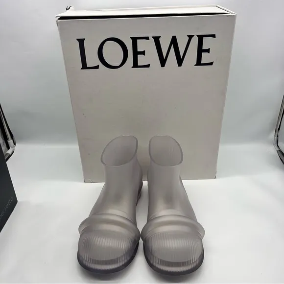LOEWE Slip-On translucent Rubber Boots size 8.5 NEW