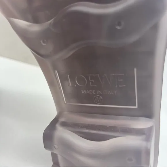 LOEWE Slip-On translucent Rubber Boots size 8.5 NEW