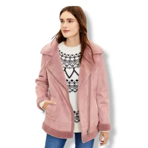 Loft Faux Suede Aviator Jacket
