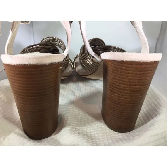 Louise et Cie‎ Women's Kamden Metallic Twist Sandal Rose Gold GG8 Size 9.5 M