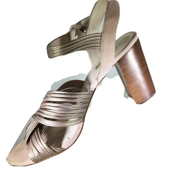 Louise et Cie‎ Women's Kamden Metallic Twist Sandal Rose Gold GG8 Size 9.5 M