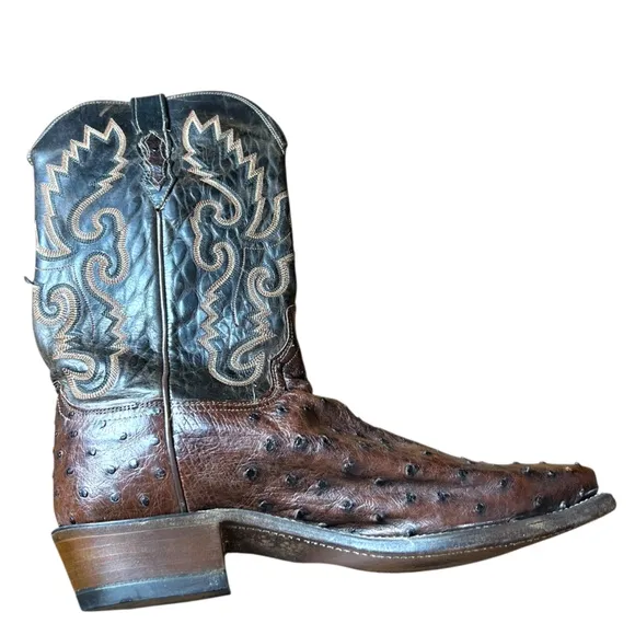Lucchese Brown Cowboy Western Boots with Embroidery N1132
