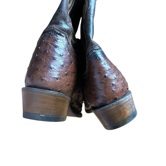 Lucchese Brown Cowboy Western Boots with Embroidery N1132