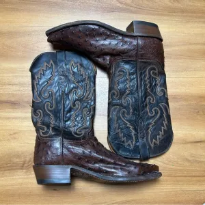 Lucchese Brown Cowboy Western Boots with Embroidery N1132