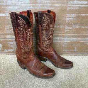 Lucchese Chocolate Mad Dog Snip Toe Cowboy Boots Western Rodeo NFR Womens 7