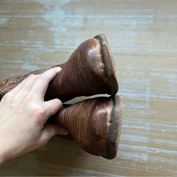 Lucchese Chocolate Mad Dog Snip Toe Cowboy Boots Western Rodeo NFR Womens 7