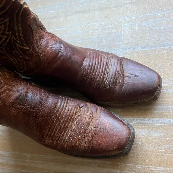 Lucchese Chocolate Mad Dog Snip Toe Cowboy Boots Western Rodeo NFR Womens 7