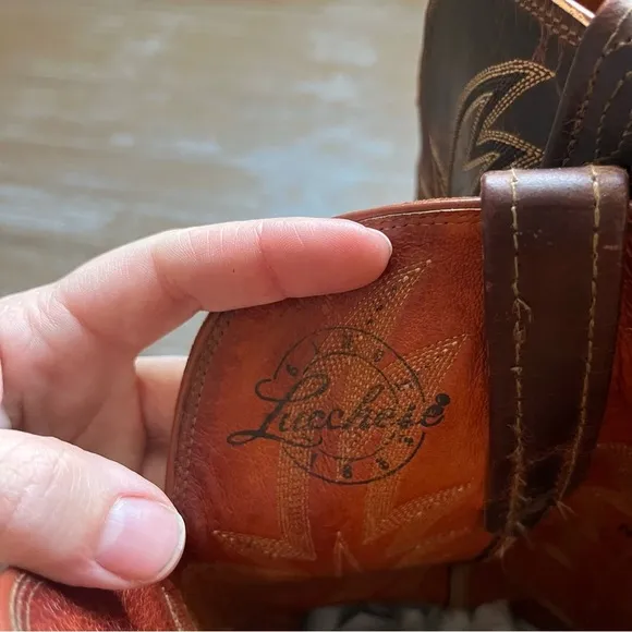 Lucchese Chocolate Mad Dog Snip Toe Cowboy Boots Western Rodeo NFR Womens 7