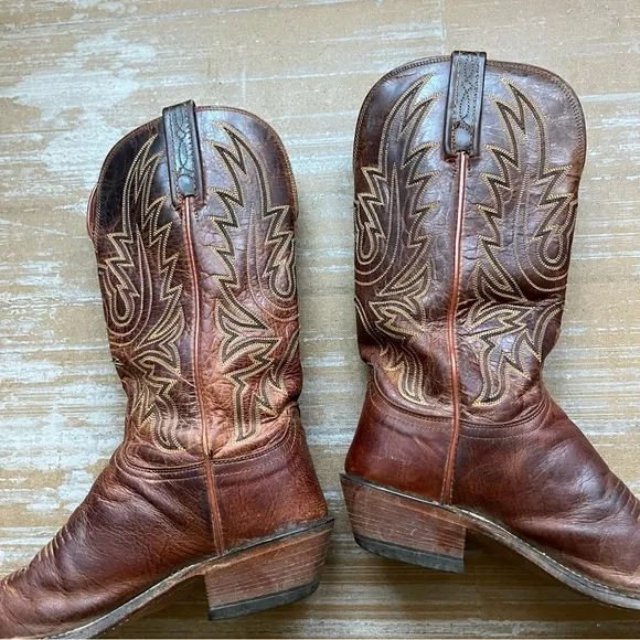 Lucchese Chocolate Mad Dog Snip Toe Cowboy Boots Western Rodeo NFR Womens 7